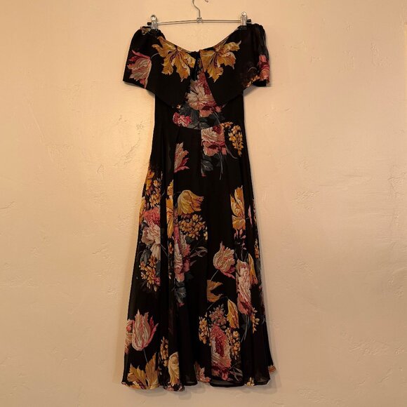 ASOS Bardot Midi Dress in Floral Print Size 4 - Picture 6 of 8